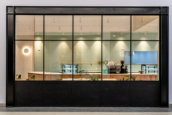 Hospitality fit-out and venue detail at HOME CO by WB Built