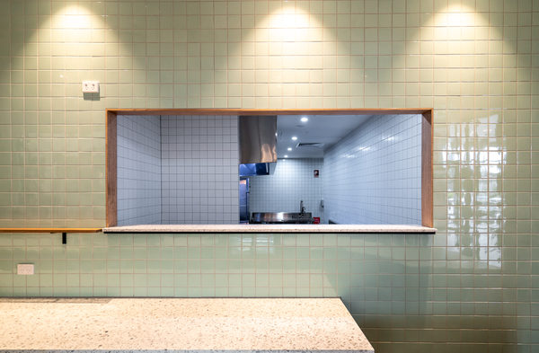 Hospitality fit-out and venue detail at HOME CO by WB Built