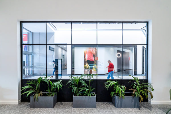 Hospitality fit-out and venue detail at HOME CO by WB Built
