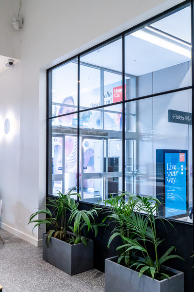 Hospitality fit-out and venue detail at HOME CO by WB Built
