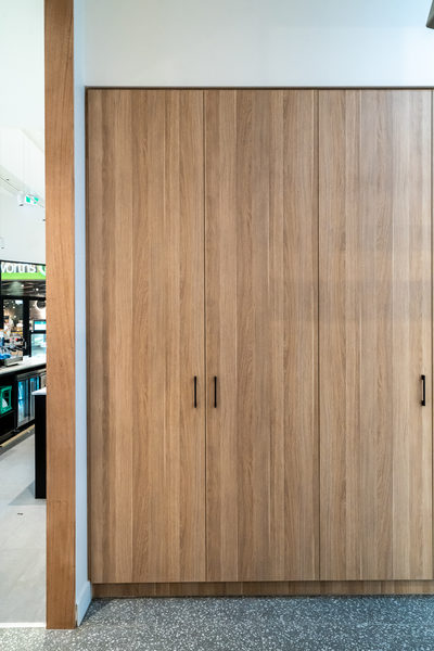 Hospitality fit-out and venue detail at HOME CO by WB Built