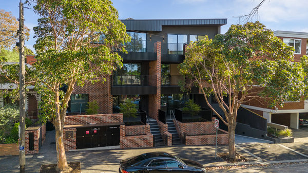 Interior and architectural detail at Hotham Hill Apartments, North Melbourne multi-residential project by WB Built