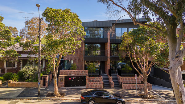 Interior and architectural detail at Hotham Hill Apartments, North Melbourne multi-residential project by WB Built