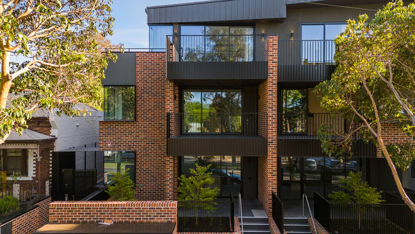 Interior and architectural detail at Hotham Hill Apartments, North Melbourne multi-residential project by WB Built