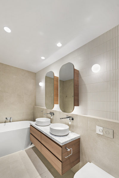 Interior and architectural detail at Hotham Hill Apartments, North Melbourne multi-residential project by WB Built