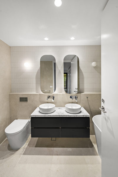 Interior and architectural detail at Hotham Hill Apartments, North Melbourne multi-residential project by WB Built