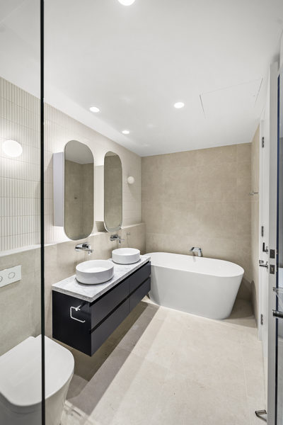 Interior and architectural detail at Hotham Hill Apartments, North Melbourne multi-residential project by WB Built