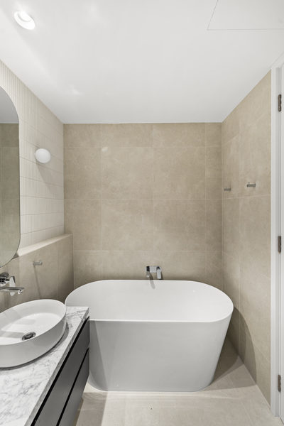 Interior and architectural detail at Hotham Hill Apartments, North Melbourne multi-residential project by WB Built