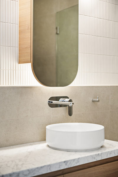 Interior and architectural detail at Hotham Hill Apartments, North Melbourne multi-residential project by WB Built