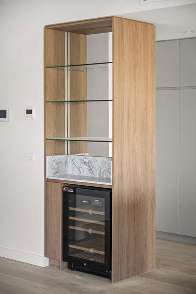 Interior and architectural detail at Hotham Hill Apartments, North Melbourne multi-residential project by WB Built