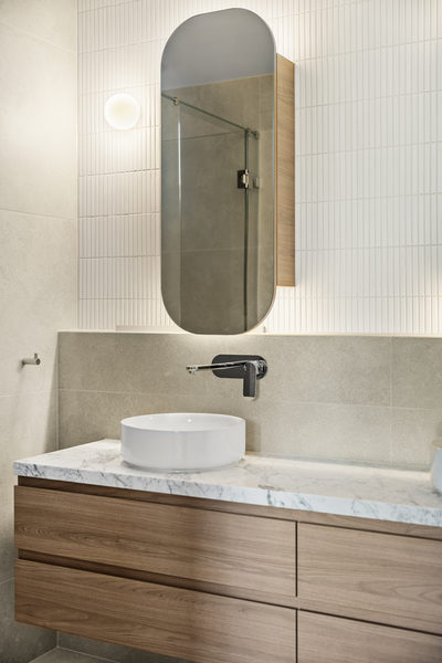 Interior and architectural detail at Hotham Hill Apartments, North Melbourne multi-residential project by WB Built