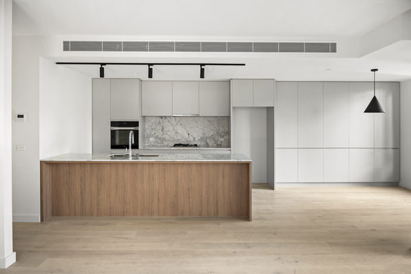 Interior and architectural detail at Hotham Hill Apartments, North Melbourne multi-residential project by WB Built