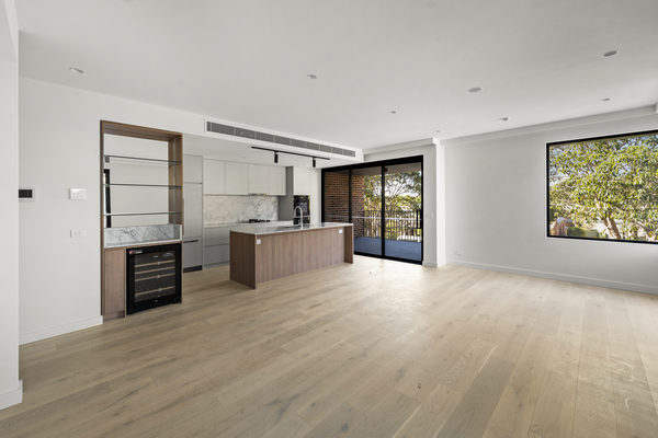 Interior and architectural detail at Hotham Hill Apartments, North Melbourne multi-residential project by WB Built