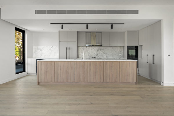 Interior and architectural detail at Hotham Hill Apartments, North Melbourne multi-residential project by WB Built