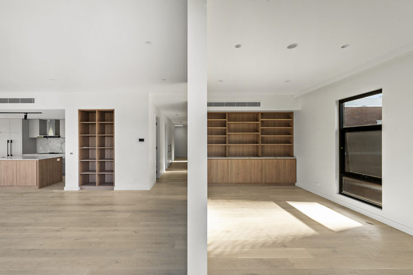 Interior and architectural detail at Hotham Hill Apartments, North Melbourne multi-residential project by WB Built