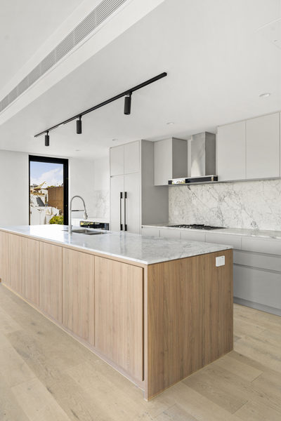 Interior and architectural detail at Hotham Hill Apartments, North Melbourne multi-residential project by WB Built