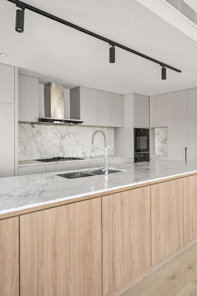 Interior and architectural detail at Hotham Hill Apartments, North Melbourne multi-residential project by WB Built