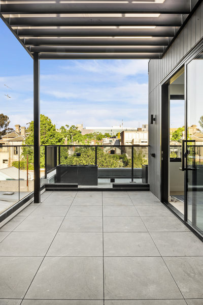 Interior and architectural detail at Hotham Hill Apartments, North Melbourne multi-residential project by WB Built