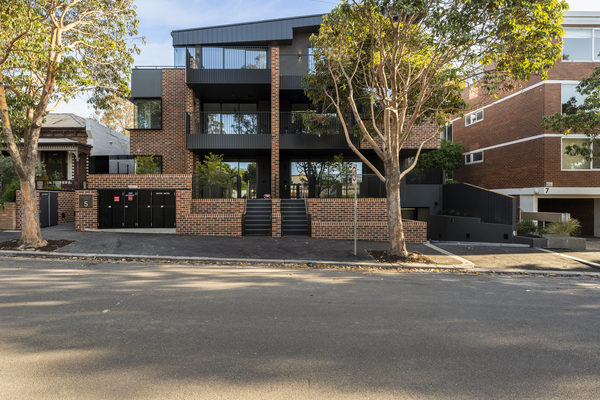 Interior and architectural detail at Hotham Hill Apartments, North Melbourne multi-residential project by WB Built