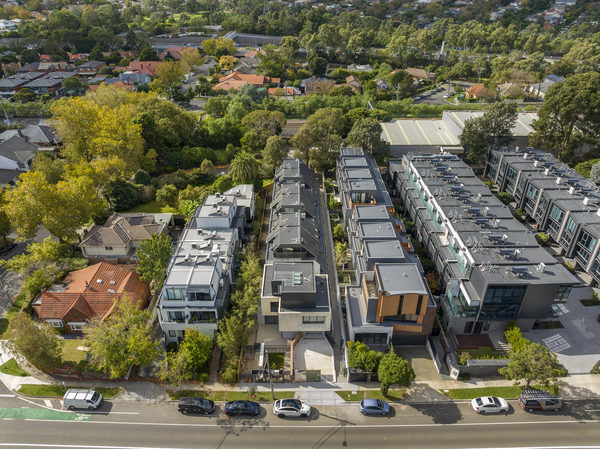 Exterior view of multi-residential development at Malvern East by WB Built