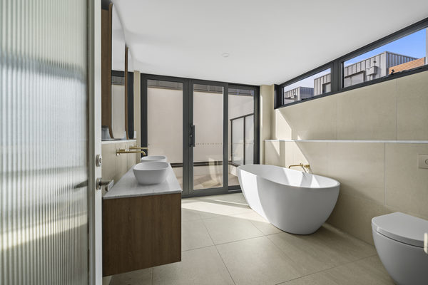 Interior and architectural detail at Malvern East multi-residential project by WB Built