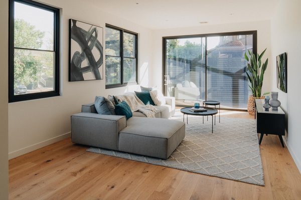 Interior and architectural detail at Margot Townhouse, Doncaster multi-residential project by WB Built
