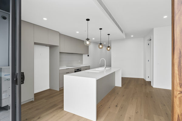 Interior and architectural detail at St Leonards multi-residential project by WB Built