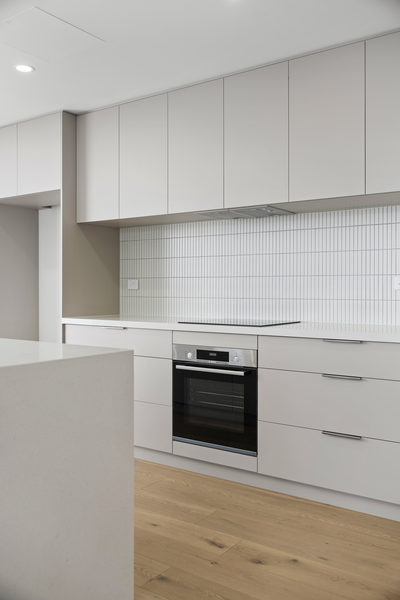 Interior and architectural detail at St Leonards multi-residential project by WB Built