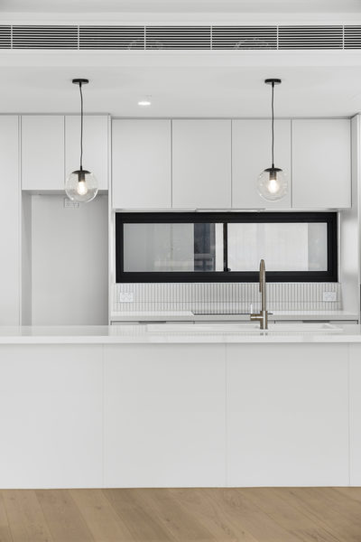 Interior and architectural detail at St Leonards multi-residential project by WB Built