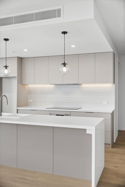 Interior and architectural detail at St Leonards multi-residential project by WB Built