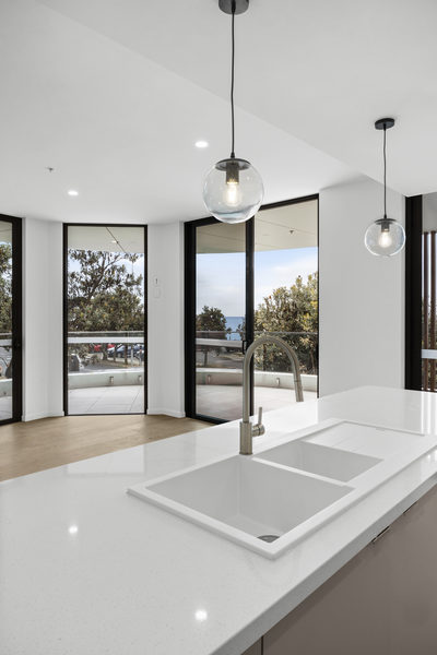 Interior and architectural detail at St Leonards multi-residential project by WB Built