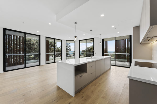 Interior and architectural detail at St Leonards multi-residential project by WB Built