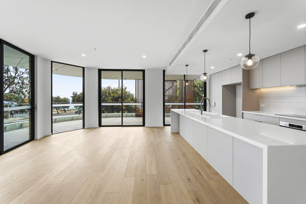 Interior and architectural detail at St Leonards multi-residential project by WB Built