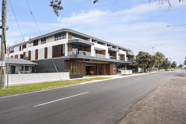 Interior and architectural detail at St Leonards multi-residential project by WB Built