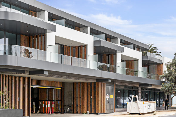 Interior and architectural detail at St Leonards multi-residential project by WB Built