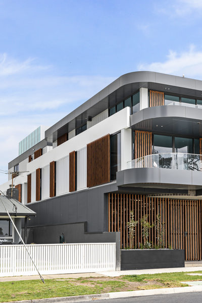Interior and architectural detail at St Leonards multi-residential project by WB Built