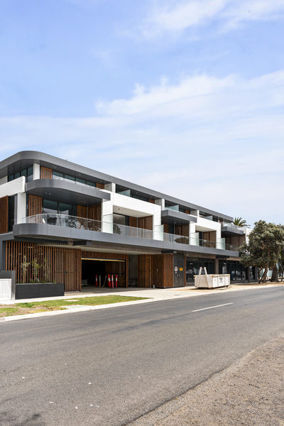 Interior and architectural detail at St Leonards multi-residential project by WB Built