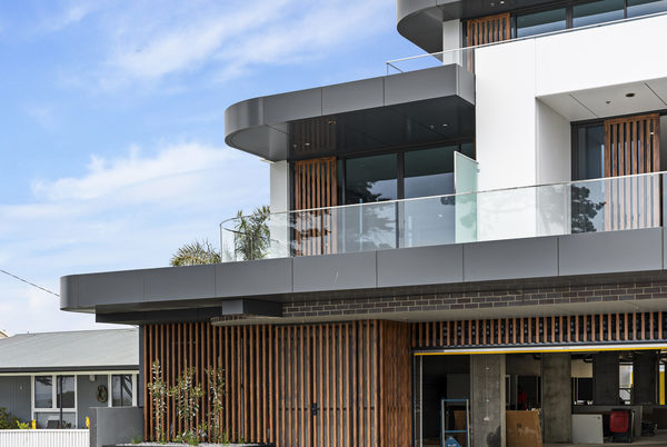Interior and architectural detail at St Leonards multi-residential project by WB Built