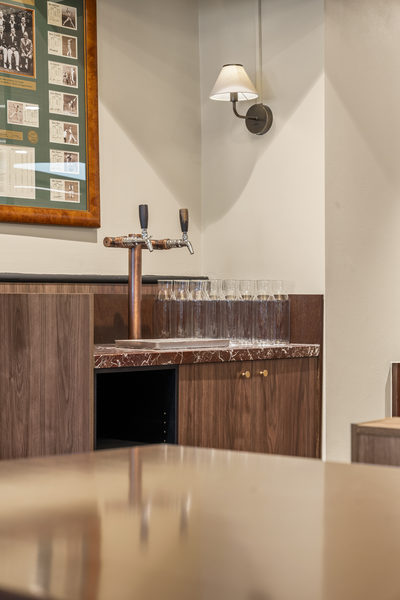 Hospitality fit-out and venue detail at O'Connells Hotel, South Melbourne by WB Built