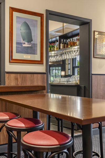 Hospitality fit-out and venue detail at O'Connells Hotel, South Melbourne by WB Built