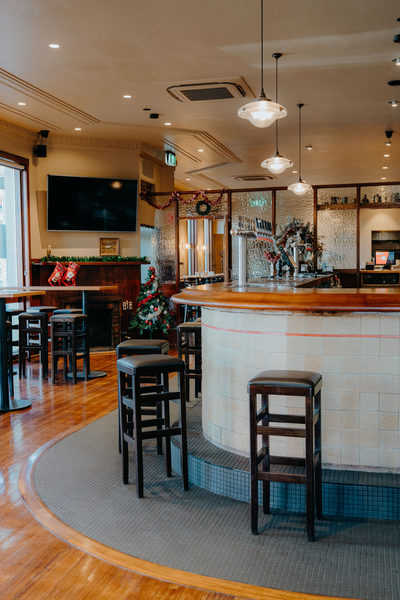 Hospitality fit-out and venue detail at Orrong Hotel, Toorak by WB Built