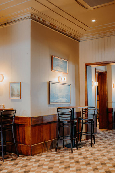 Hospitality fit-out and venue detail at Orrong Hotel, Toorak by WB Built