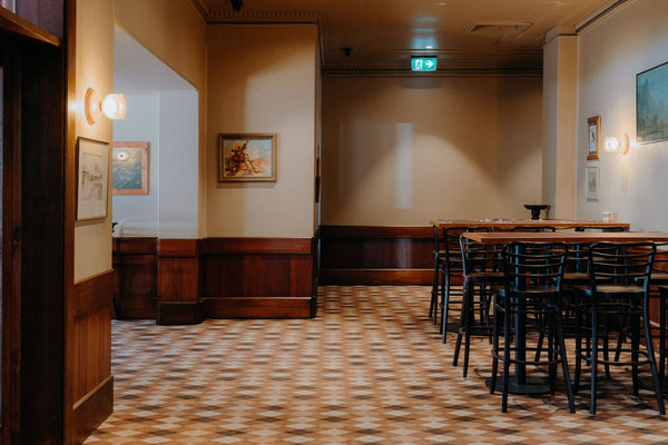 Hospitality fit-out and venue detail at Orrong Hotel, Toorak by WB Built