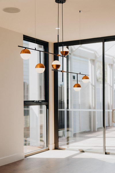 Interior and architectural detail at Oxford House, Newport by WB Built