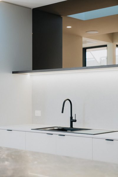 Interior and architectural detail at Oxford House, Newport by WB Built
