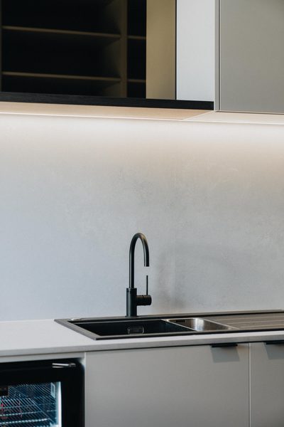 Interior and architectural detail at Oxford House, Newport by WB Built