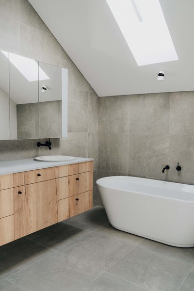 Interior and architectural detail at Oxford House, Newport by WB Built