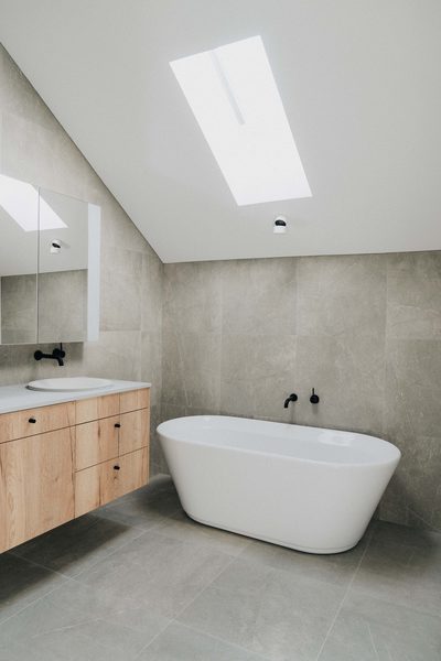 Interior and architectural detail at Oxford House, Newport by WB Built