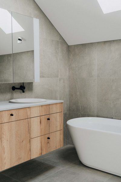Interior and architectural detail at Oxford House, Newport by WB Built