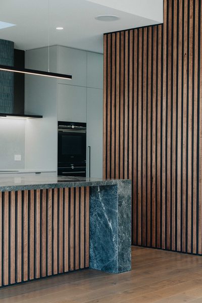Interior and architectural detail at Oxford House, Newport by WB Built